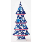 Blue and White Porcelain Tabletop Tree - 2 - Christmas Decor