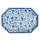 Blue Bamboo Touch Blue Floral Serving Tray - Gifts