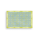 Blue & Chartreuse Chinoiserie Vinyl Floor Mat - Large