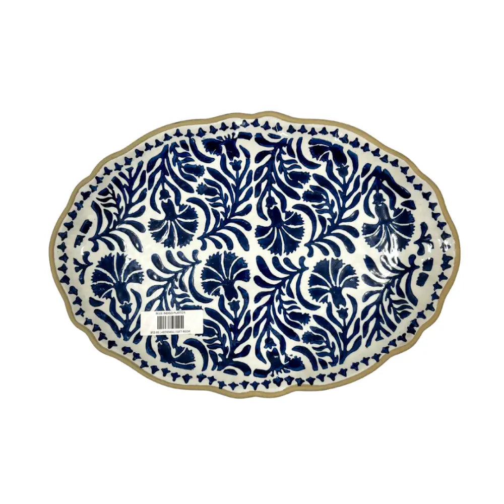 BLUE INDIGO PLATTER - SERVEWARE