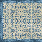 Blue & Tan Chinoiserie Vinyl Floor Mat - Large