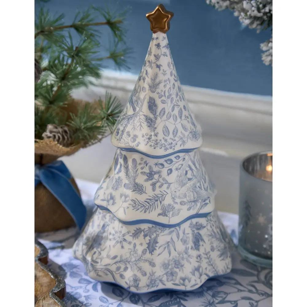 Blue & White Christmas Tree - Christmas Decor