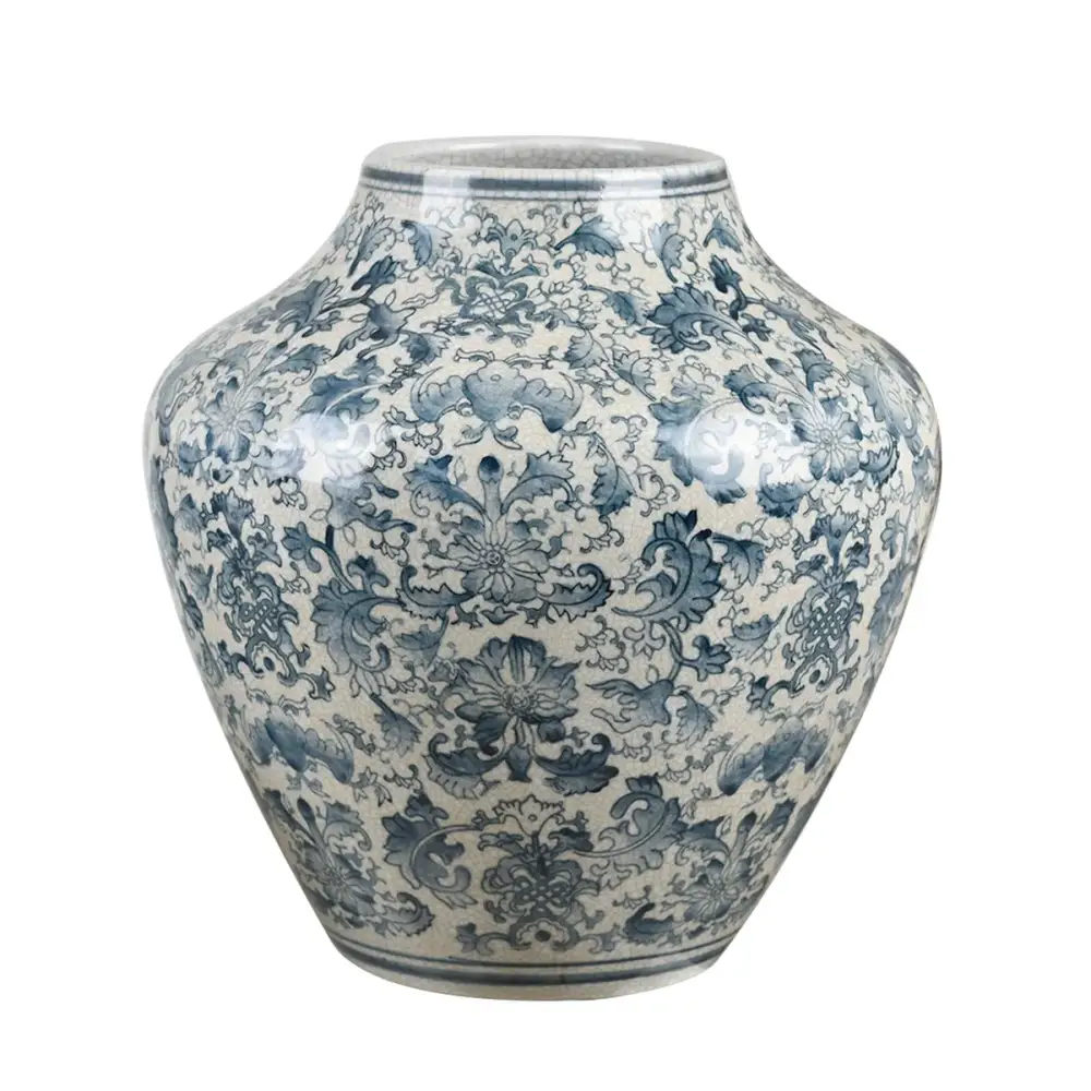 Blue & White Karlen Vase - Large - Vase