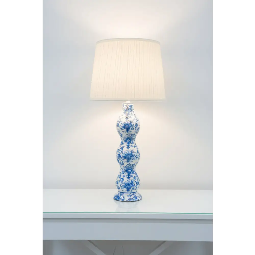 Blue & White Table Lamp - Table Lamp