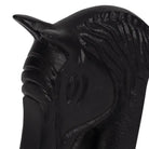 Bookends Set of 2 - White/Black Metal Horse Head 7 in.