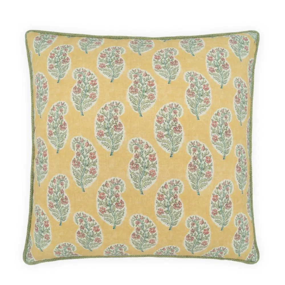 Boteh-Saffron Pillow