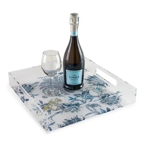 Braganza Blue Lucite Tray - Accessories