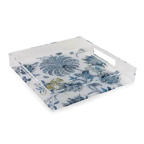 Braganza Blue Lucite Tray - Accessories