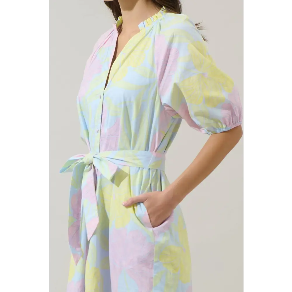 Brisa Floral Wynette Tiered Midi Dress