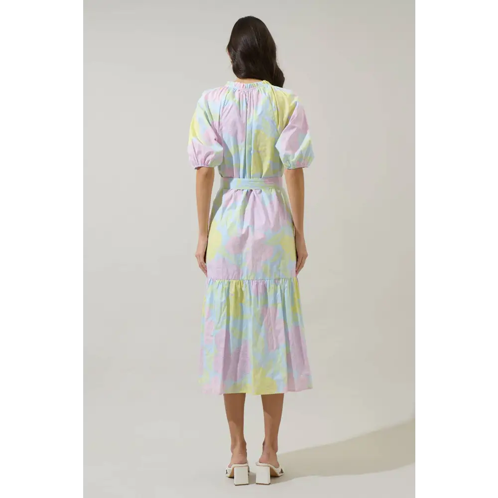 Brisa Floral Wynette Tiered Midi Dress