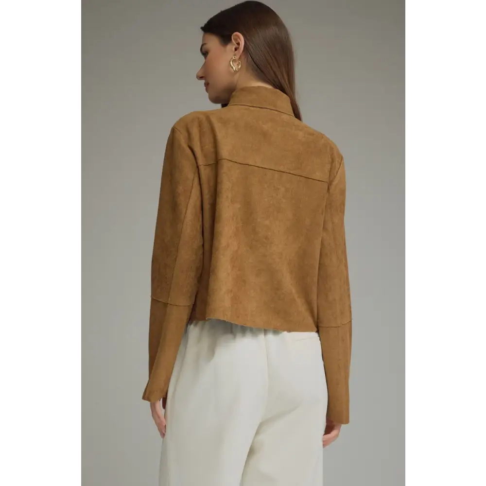 Brown Suede Jacket - Jacket
