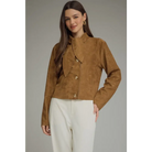 Brown Suede Jacket - S - Jacket