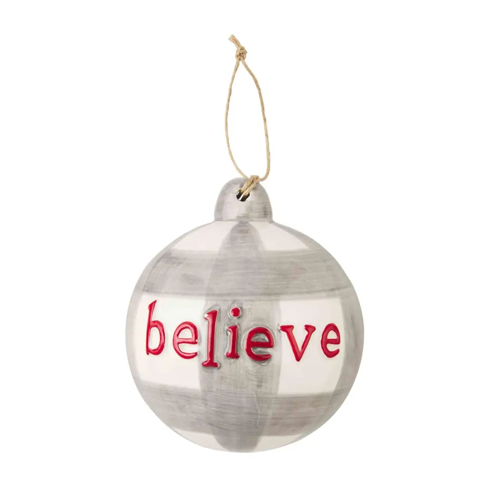 Buffalo Check Ceramic Ornament - B - Holidays