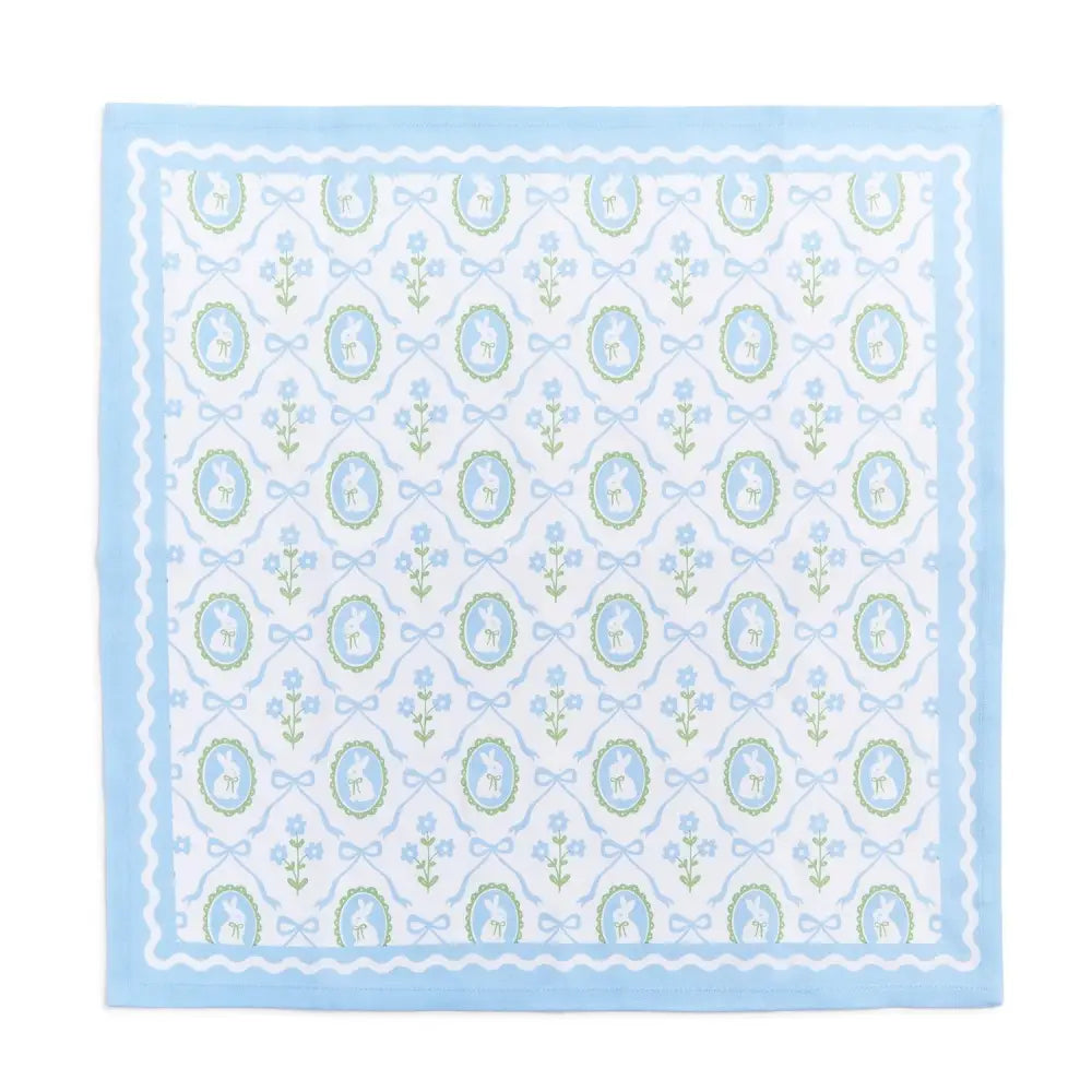 Bunnies and Bows Set of 4 Cloth Napkins - NAPKINS
