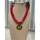 Butterfly Pendant Necklace - Pink - Necklace