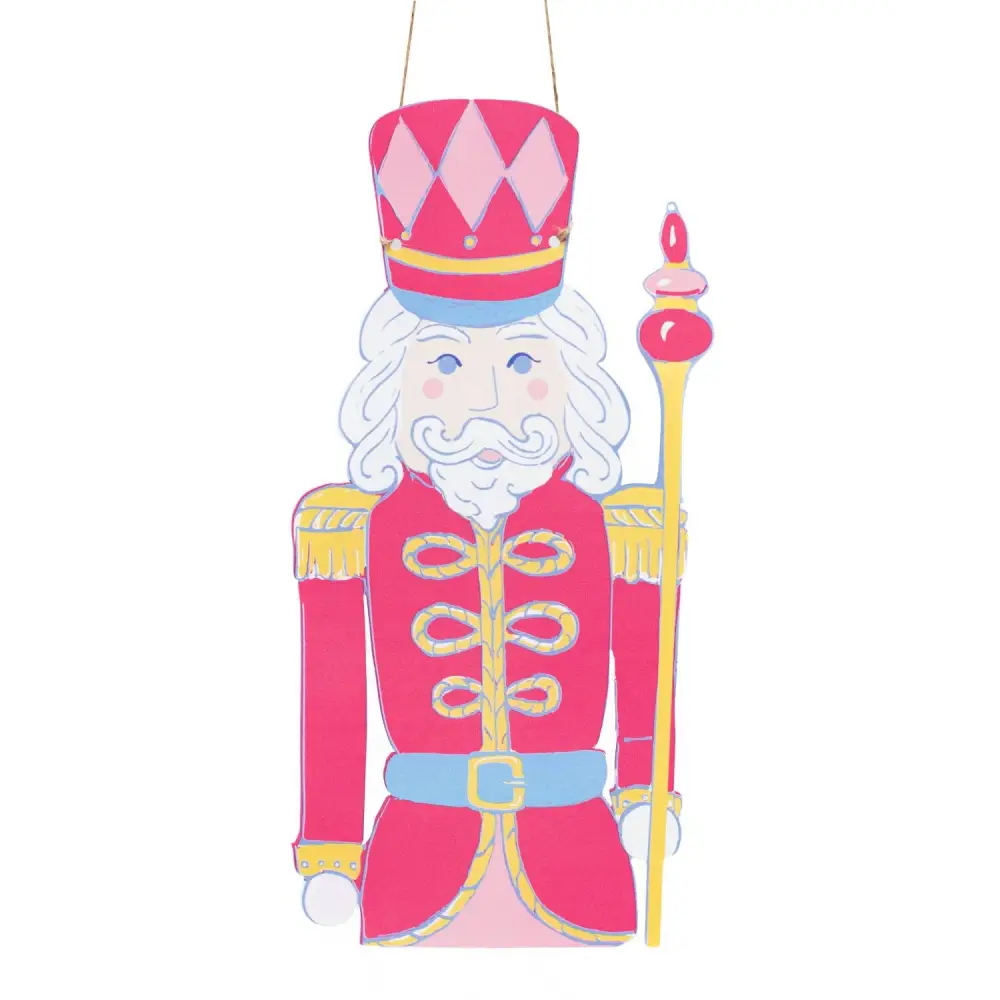 Candy Nutcracker Door Hanger Pink 10.5x20.75