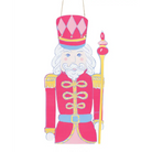 Candy Nutcracker Door Hanger Pink 10.5x20.75