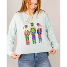 Candy Nutcracker Sequin Sweatshirt Light Blue/Multi -Asst.