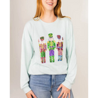 Candy Nutcracker Sequin Sweatshirt Light Blue/Multi -Asst.