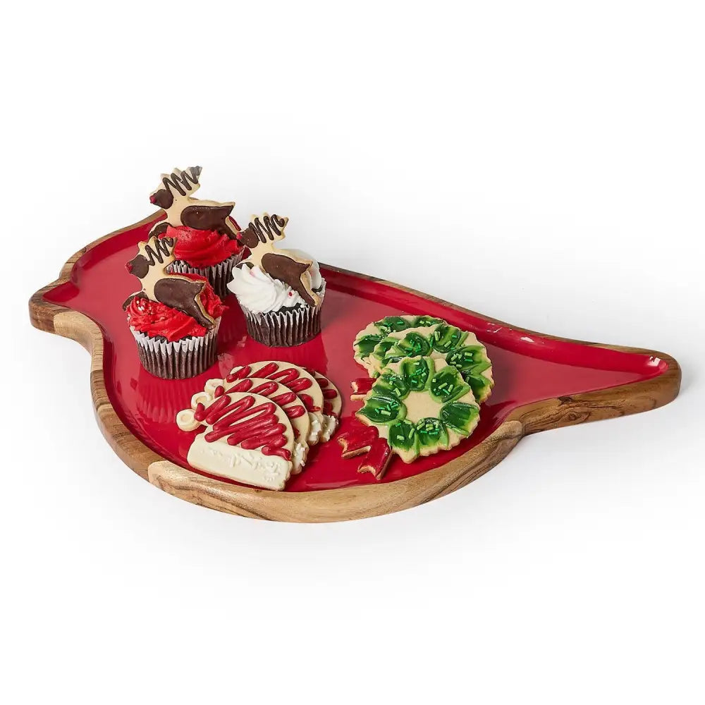 Cardinal Double Sided Large Serving / Charcuterie Board with Enamel - Charcuterie Board