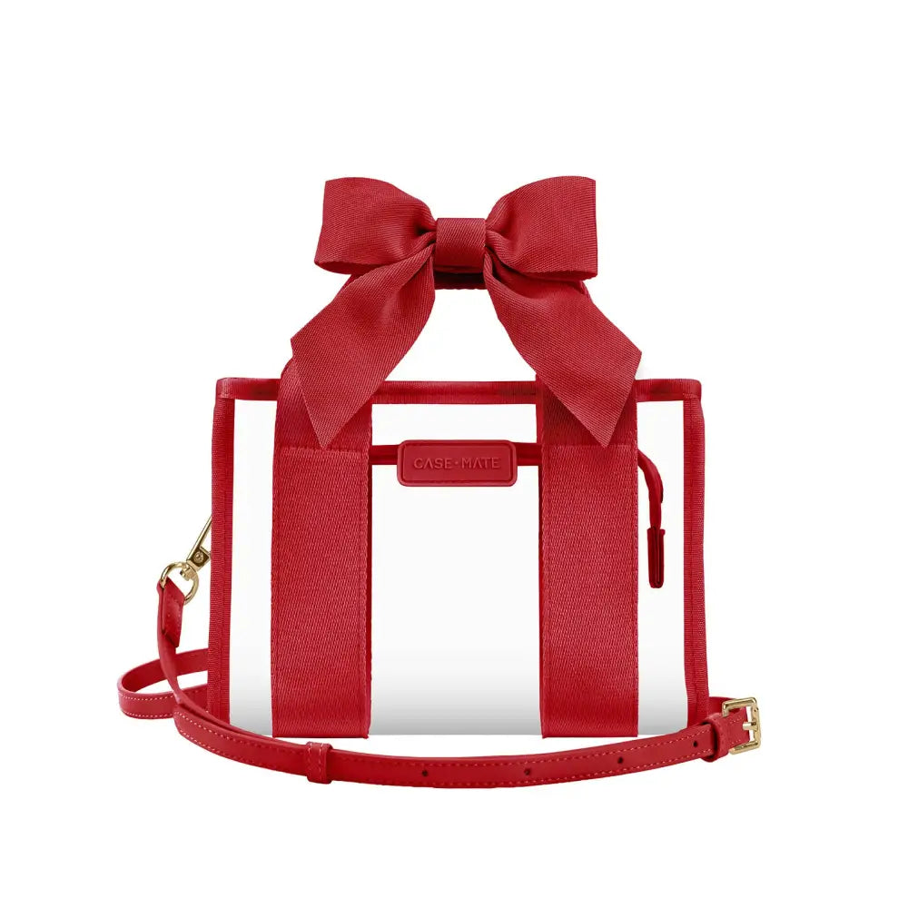 Case-Mate Clear Stadium Bag - Varsity Red Bow