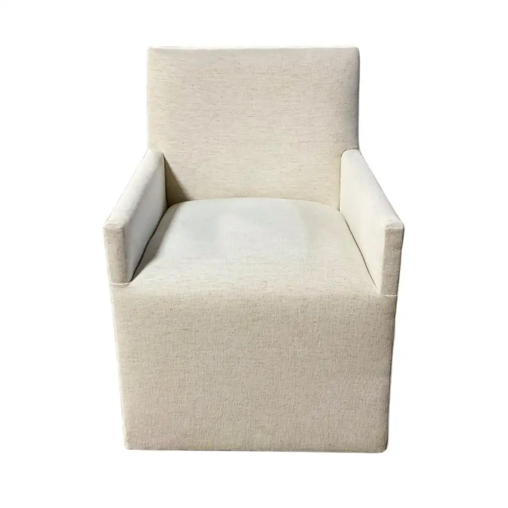 CASTERED DINING CHAIR - ROBUSTA SNOW - DINING CHAIR