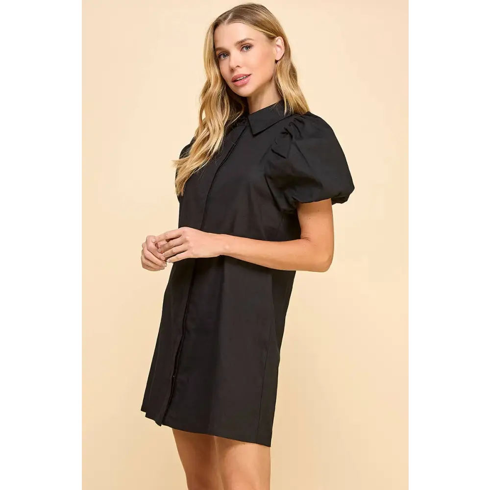 CD04468-Button Down Shift Dress