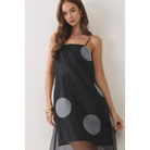 CD07181-Polka Dot Sheer Overlay Maxi Dress