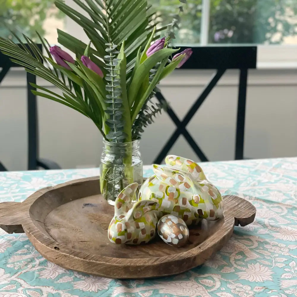 Small Green and Mint Bunny|Jessica Reynolds Art