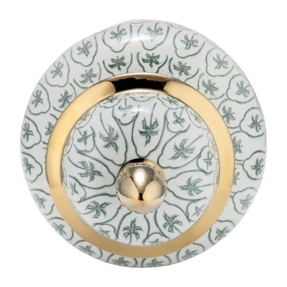 Ceramic Accents Lidded Decorative Ginger Jar - Green 18 in.