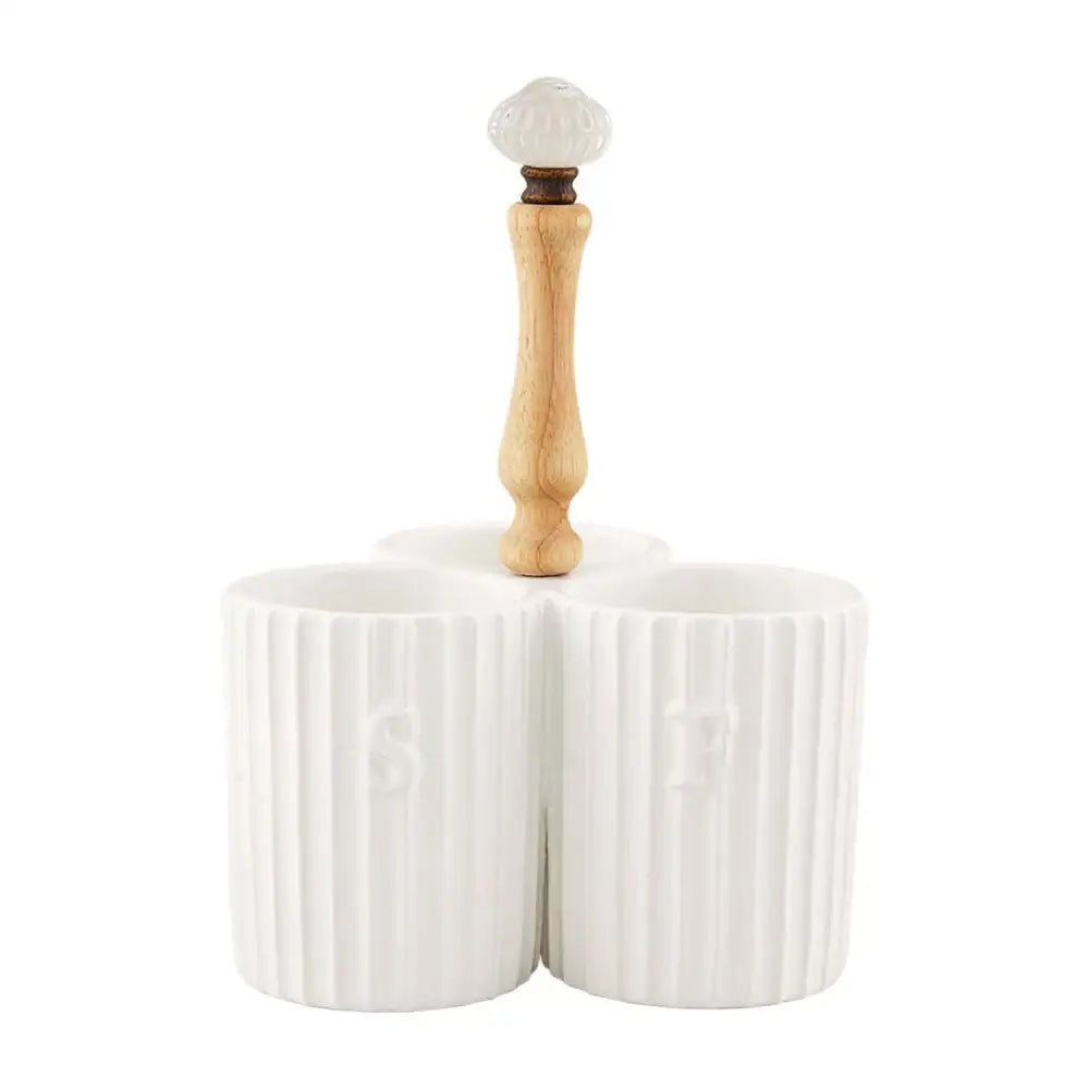 CERAMIC KNOB UTENSIL HOLDER - SERVEWARE