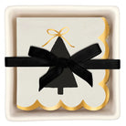 Ceramic Napkin Tray + Napkins - Bow Tree - christmas serveware
