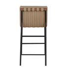 Channeled Vegan Leather Counter Stool - COUNTER STOOL