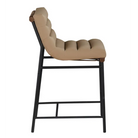 Channeled Vegan Leather Counter Stool - COUNTER STOOL