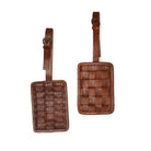 CHESTNUT WOVEN LUGGAGE TAG - Gifts