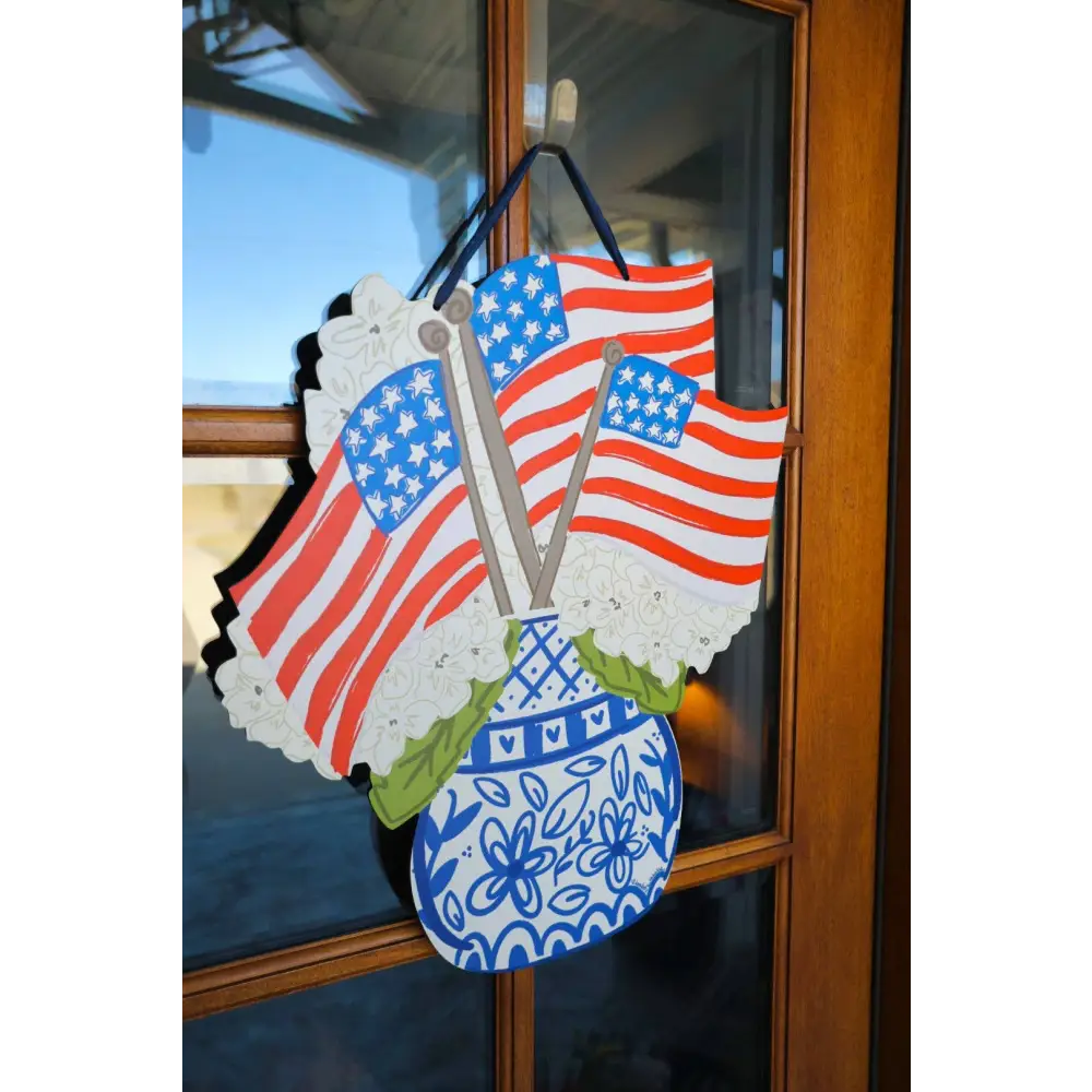 Chinoiserie Flags Doorhanger - Door Hanger