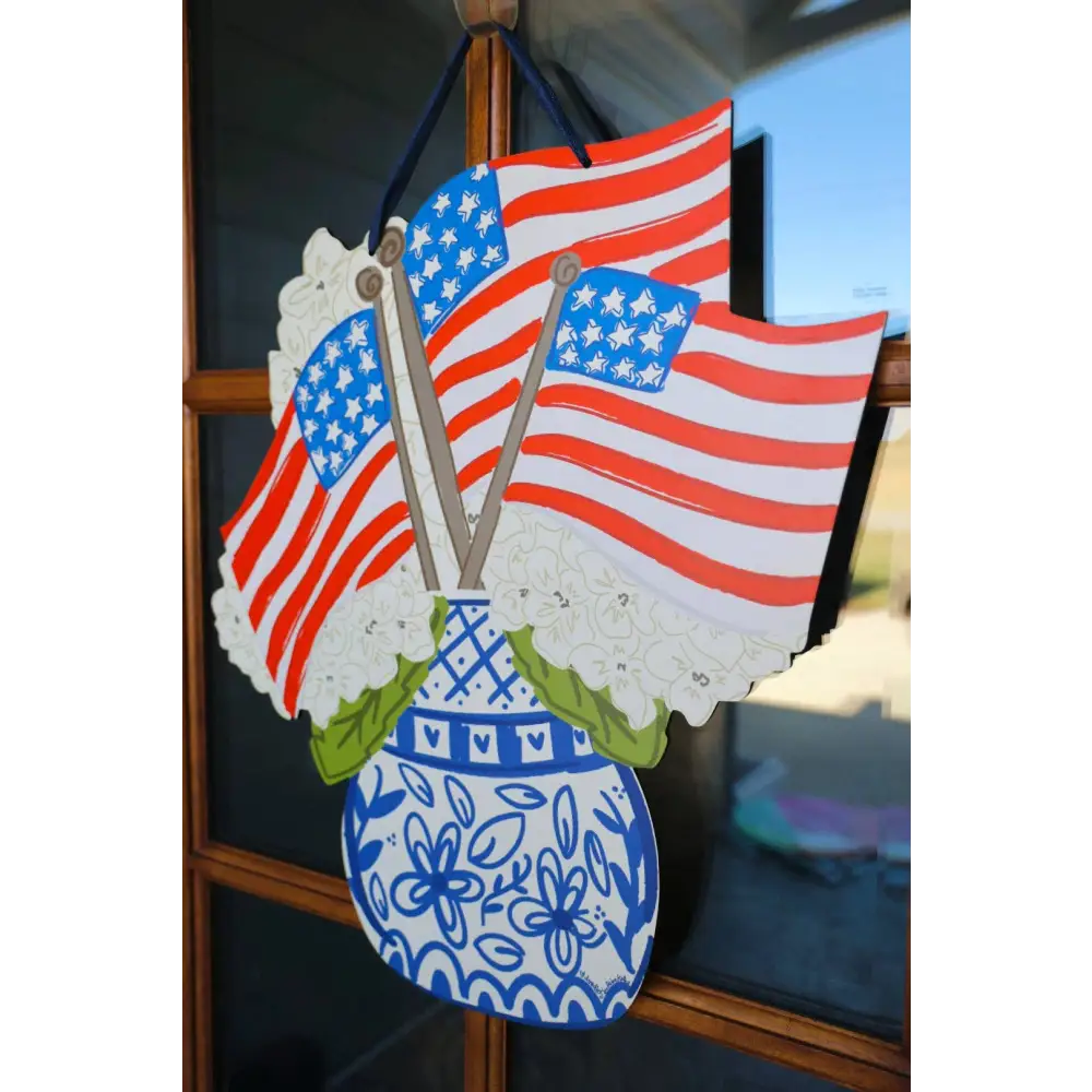 Chinoiserie Flags Doorhanger - Door Hanger
