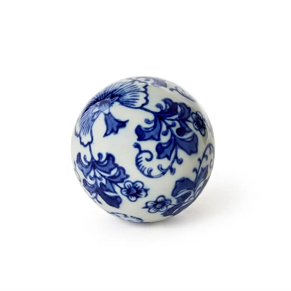 Chinoiserie Hand-Painted Blue and White Decorative Ball - 5 - spheres