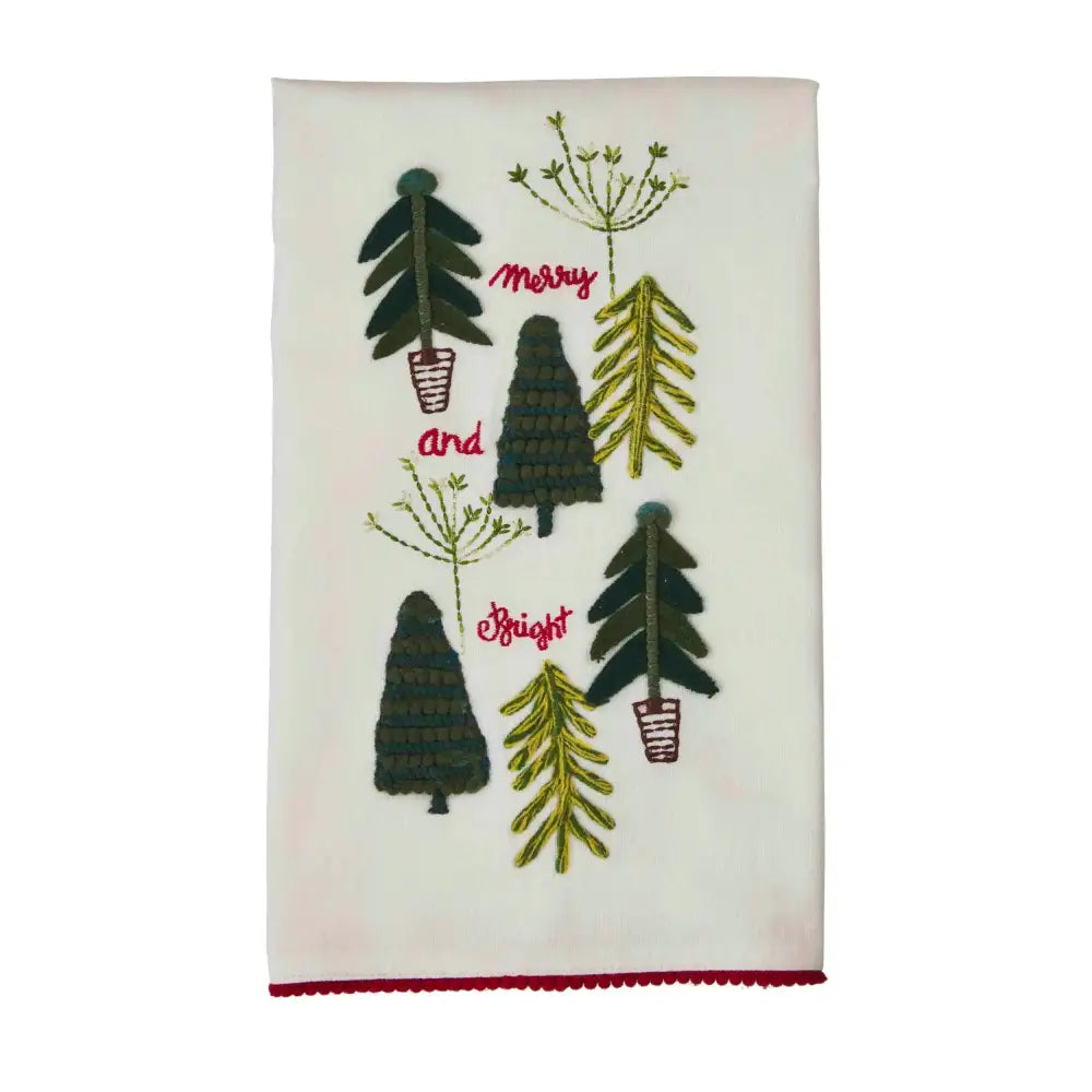 Christmas Embroidered Towel - T - Holidays