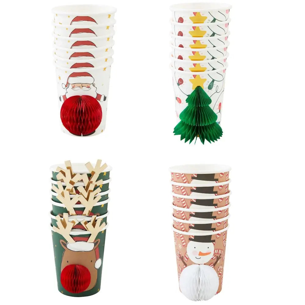 Christmas Paper Cup Set - SANTA - CHRISTMAS