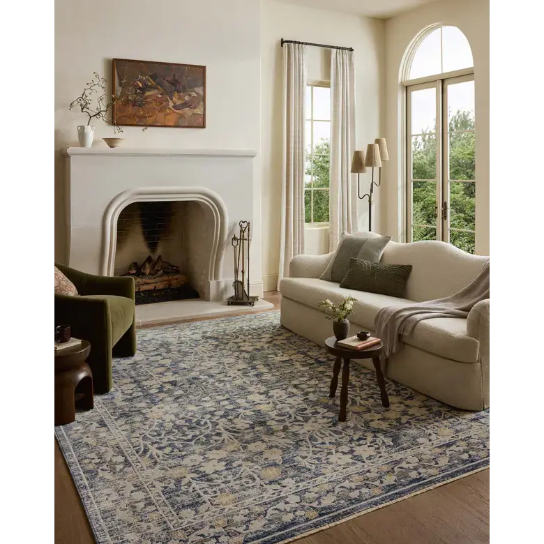 Clarisse Area Rug -Blue/Beige - Area Rugs
