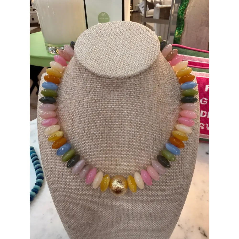 Colorful Rondelles Necklace - 1 - Jewelry