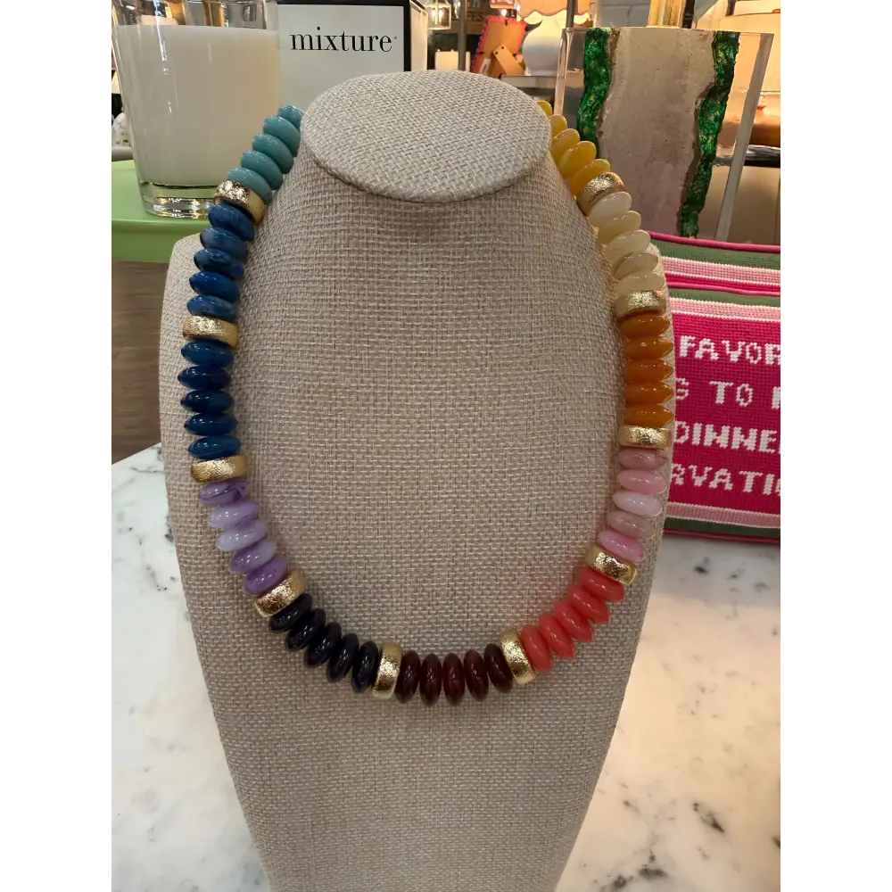 Colorful Rondelles Necklace - 4 - Jewelry
