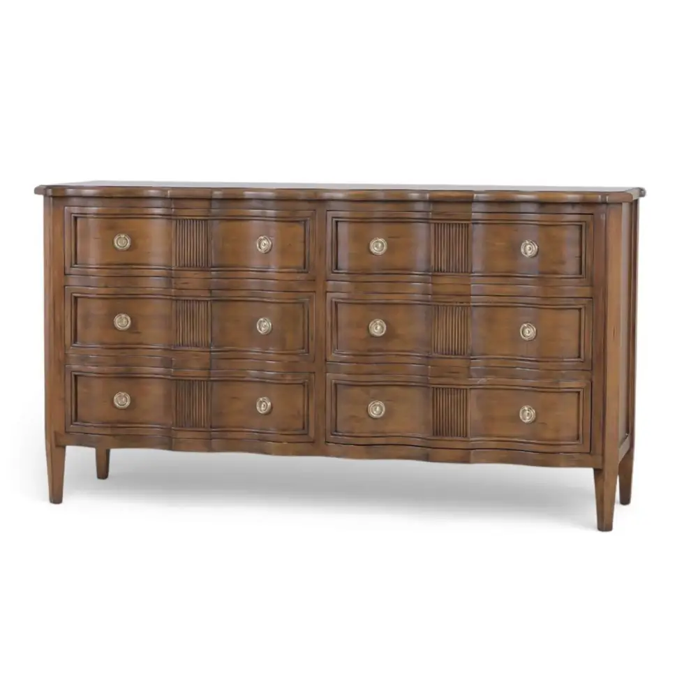 Connaught 6 Drawer Brown Dresser - Dresser