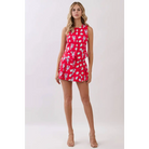 CP10373-Coastal Print Button Front Skort