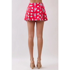 CP10373-Coastal Print Button Front Skort