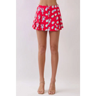 CP10373-Coastal Print Button Front Skort