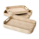 Cream Shagreen Tray - Tray