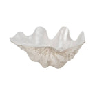 Decorative Bowl - Ivory Resin Coastal Pearlized Shell 9 in.