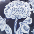 Decorative Vase - Blue Ceramic Floral Round Chinoiserie 9in